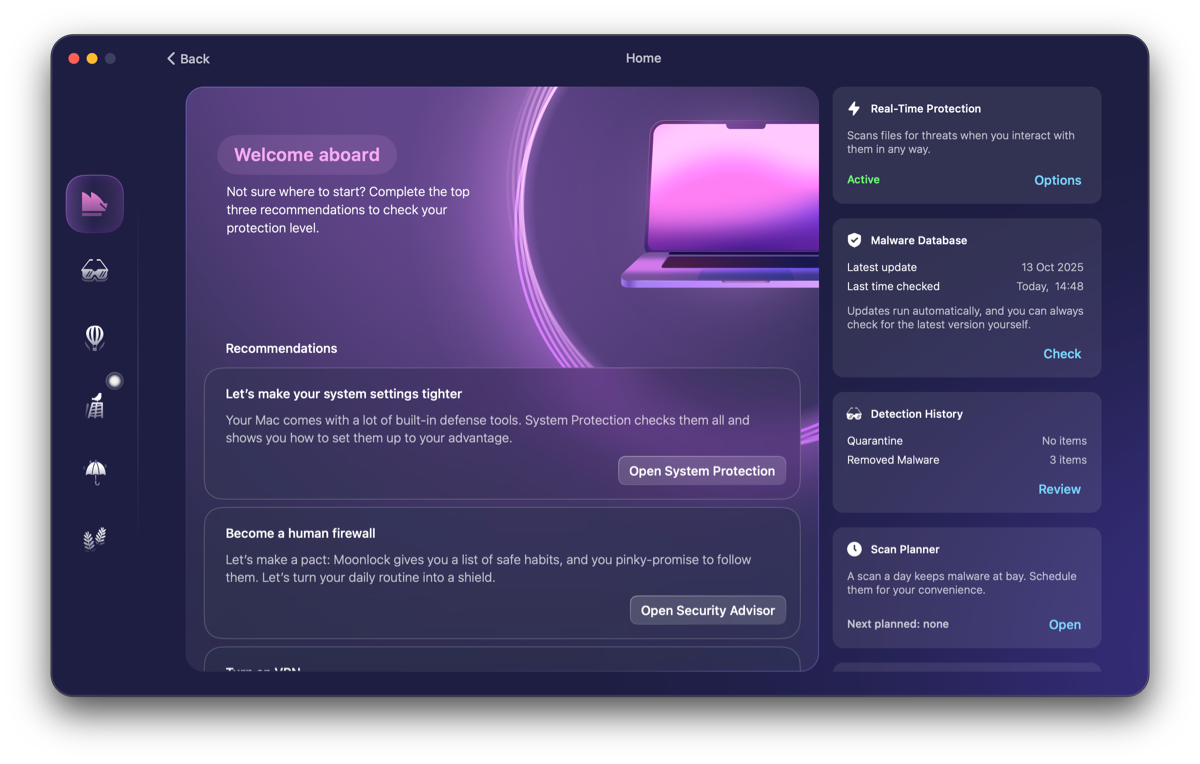 Интерфейс приложения Moonlock (Фото: MacPaw) Интерфейс приложения Moonlock (Фото: MacPaw)