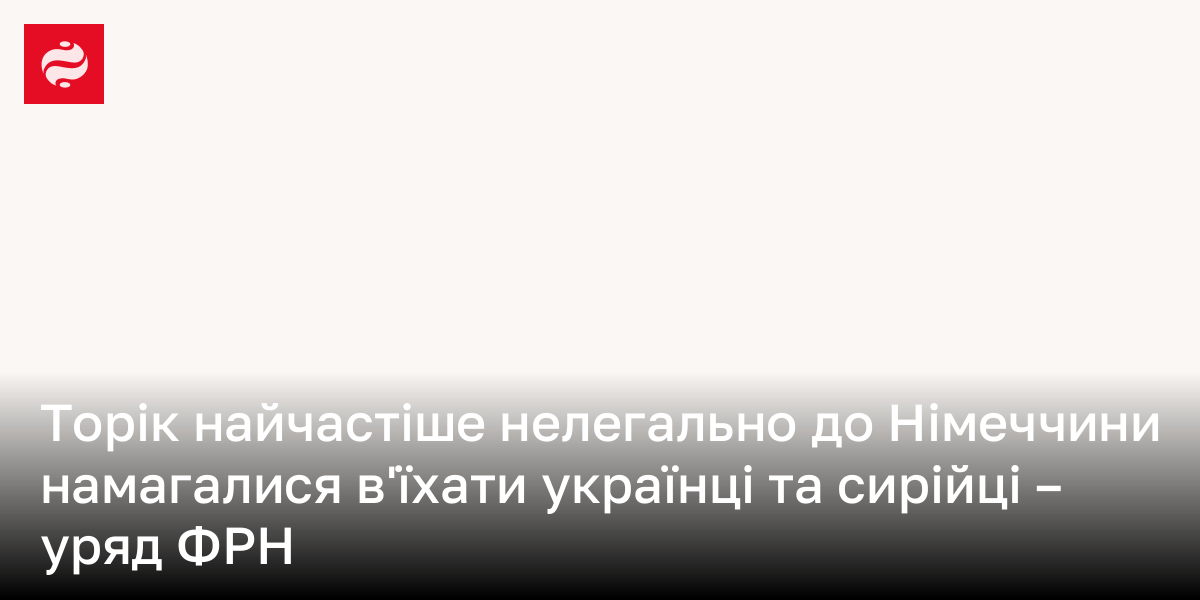 Торік найчастіше нелегально до Німеччини намагалися в'їхати українці та сирійці – уряд ФРН